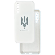Чехол накладка Silicone Cover Soft Touch Ukraine Samsung A50 / A30s Герб