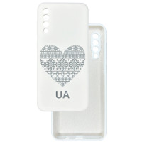 Чехол накладка Silicone Cover Soft Touch Ukraine Samsung A50 / A30s Сердце