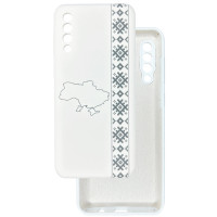 Чехол накладка Silicone Cover Soft Touch Ukraine Samsung A50 / A30s Вышиванка