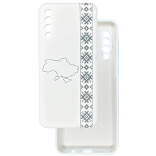 Чехол накладка Silicone Cover Soft Touch Ukraine Samsung A50 / A30s Вышиванка