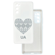 Чохол накладка Silicone Cover Soft Touch Ukraine Samsung S20 FE / S20 lite Серце