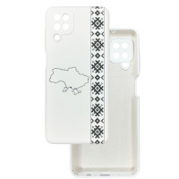 Чехол накладка Silicone Cover Soft Touch Ukraine Samsung A12 / M12 Вышиванка