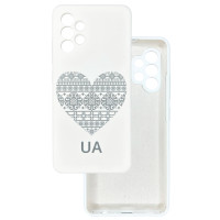 Чехол накладка Silicone Cover Soft Touch Ukraine Samsung A32 Сердце