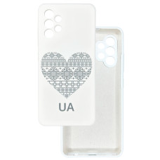 Чехол накладка Silicone Cover Soft Touch Ukraine Samsung A32 Сердце