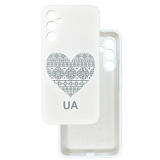 Чохол накладка Silicone Cover Soft Touch Ukraine Samsung A34 Серце