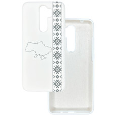 Чехол накладка Silicone Cover Soft Touch Ukraine Xiaomi Redmi Note 8 Pro Вышиванка