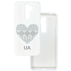 Чехол накладка Silicone Cover Soft Touch Ukraine Xiaomi Redmi Note 8 Pro Сердце