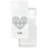 Чохол накладка Silicone Cover Soft Touch Ukraine Xiaomi Redmi Note 10 4G / 10s / Poco M5s Серце