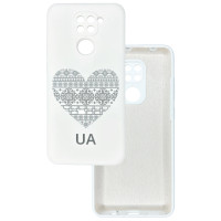 Чехол накладка Silicone Cover Soft Touch Ukraine Xiaomi Redmi Note 9 Сердце