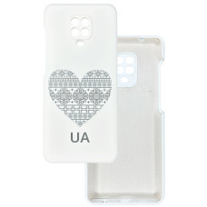 Чехол накладка Silicone Cover Soft Touch Ukraine Xiaomi Redmi Note 9s/Pro/Max Сердце