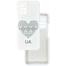 Чехол накладка Silicone Cover Soft Touch Ukraine Xiaomi Redmi 10 Сердце