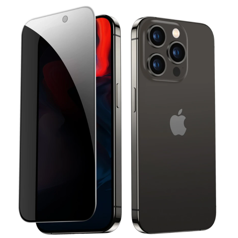 Защитное стекло iPhone 15 Pro Max Антишпион Premium