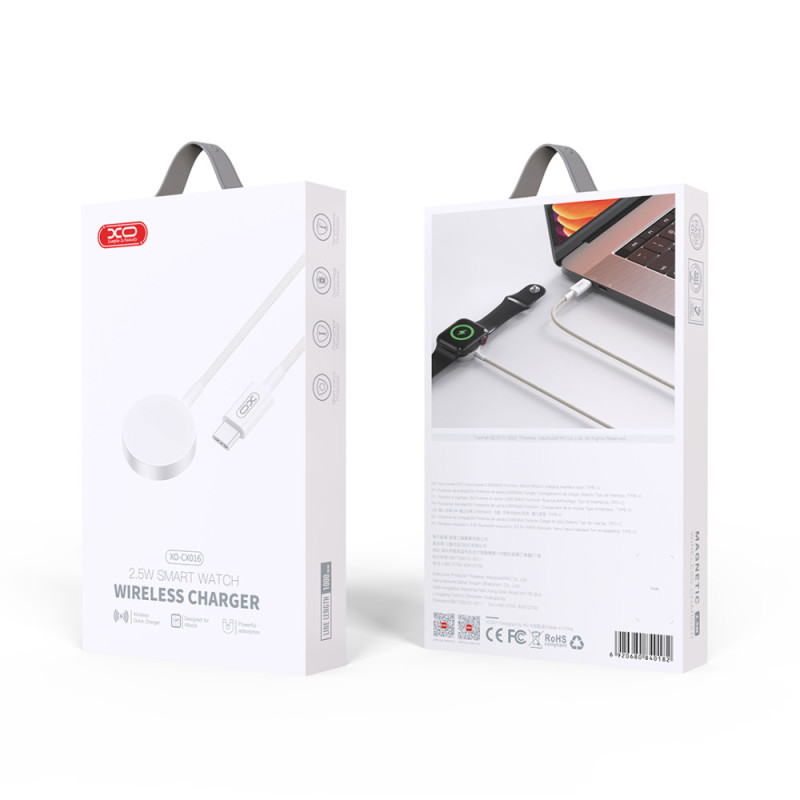 Беспроводная зарядка XO CX016 Metal Apple Watch (1m вход Type C)