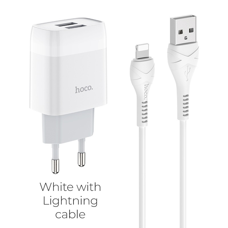 Зарядное устройство Hoco C73A +Lightning