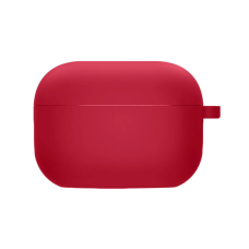 Чехол футляр для наушников AirPods Pro2 с микрофиброй Темно-красный