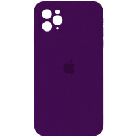 Чохол Silicone Case Square Full+Camera iPhone 11 Pro темно-фіолетовий