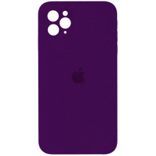 Чехол Silicone Case Square Full+Camera iPhone 11 Pro темно-фиолетовый