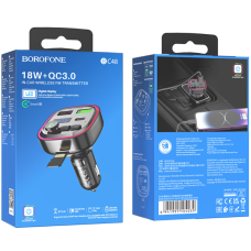 FM Модулятор Borofone BC48 Eminency 18W+ QC3.0
