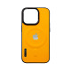 Чехол Leather Style with Logo and Magsafe iPhone 13 Pro Max Желтый