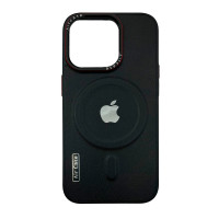 Чохол Leather Style with Logo and Magsafe iPhone 14 Pro Max Чорний