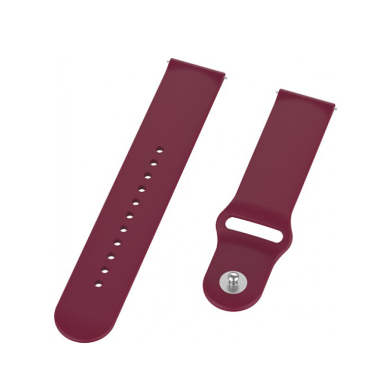 Ремешок Amazfit/Samsung silicone 20mm бордовый