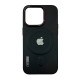 Чохол Leather Style with Logo and Magsafe iPhone 15 Pro Чорний