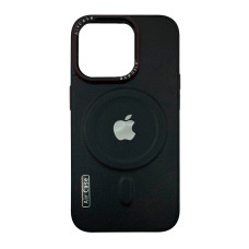 Чохол Leather Style with Logo and Magsafe iPhone 15 Pro Max Чорний