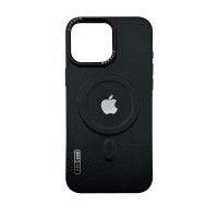 Чохол Leather Style with Logo and Magsafe iPhone 16 Pro Чорний