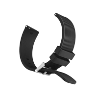 Ремінець Amazfit/Samsung Silicone Stripe 20mm чорний