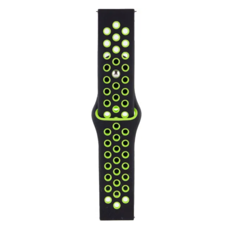 Ремешок Amazfit/Samsung Sport 20mm черно-салатовый