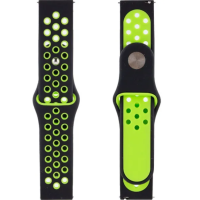 Ремінець Amazfit/Samsung Sport 20mm чорно-салатовий