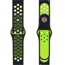 Ремінець Amazfit/Samsung Sport 20mm чорно-салатовий