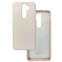 Чехол накладка Silicone Cover Soft Touch ОК  Xiaomi Redmi Note 8 Pro пудра