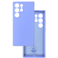 Чехол накладка Silicone Cover Soft Touch ЗК  Samsung S24 Ultra сиреневый