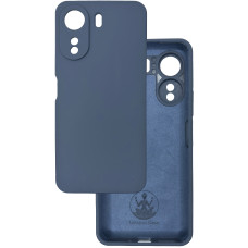Чехол накладка Silicone Cover Soft Touch ЗК Xiaomi Redmi 13C / Poco C65 темно-синий