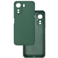 Чехол накладка Silicone Cover Soft Touch ЗК Xiaomi Redmi 13C / Poco C65 темно-зеленый