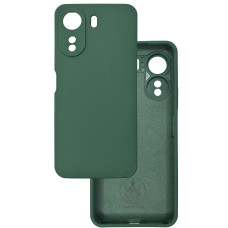 Чехол накладка Silicone Cover Soft Touch ЗК Xiaomi Redmi 13C / Poco C65 темно-зеленый