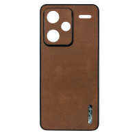 Чехол накладка Leather Case Wave Xiaomi Redmi Note 13 Pro+ коричневый