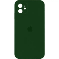 Чoхол Silicone Case Square Full+Camera iPhone 11 зелений (Army green)