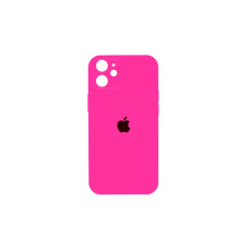 Чехол Silicone Case Square Full+Camera iPhone 11 фуксия (Barbie Pink)