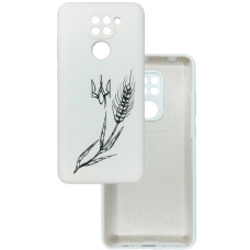 Чехол накладка Silicone Cover Soft Touch Ukraine Xiaomi Redmi Note 9 Колосок