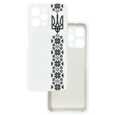 Чохол накладка Silicone Cover Soft Touch Ukraine Xiaomi Redmi 12 4g Герб+вишиванка