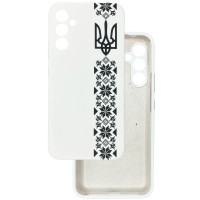 Чехол накладка Silicone Cover Soft Touch Ukraine Samsung A34 Герб+вышиванка