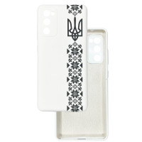 Чохол накладка Silicone Cover Soft Touch Ukraine Samsung S20 FE / S20 lite Герб+вишиванка