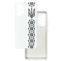 Чехол накладка Silicone Cover Soft Touch Ukraine Samsung A52 Герб+вышиванка