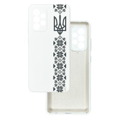 Чехол накладка Silicone Cover Soft Touch Ukraine Samsung A52 Герб+вышиванка
