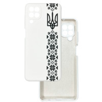 Чохол накладка Silicone Cover Soft Touch Ukraine Samsung A22 / M32 / M22 Герб+вишиванка