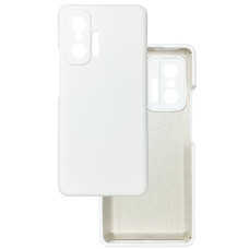 Чохол накладка Silicone Cover Soft Touch ЗК Xiaomi 11T / 11T Pro білий