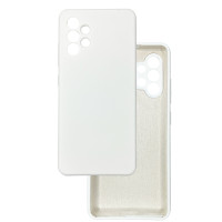 Чехол накладка Silicone Cover Soft Touch ЗК Samsung A32 Белый
