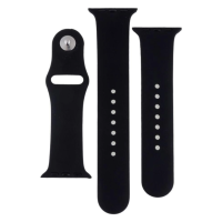 Ремінець Apple Watch silicone (3 in 1, size S - M - L) 42/44/45/49 mm чорний (black)